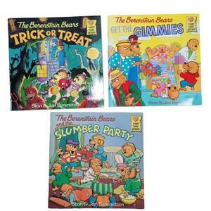 Berenstain Bears Books Halloween Stickers Slumber Party The Gimmies Vintage
